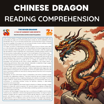 Preview of Chinese New Year Wood Dragon Reading Comprehension Chinese New Year 2024
