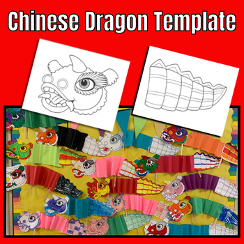 Preview of Chinese Dragon Template, Chinese New Year Activity, Lunar New Year Dragon Craft