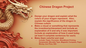 Preview of Chinese Dragon -invention/achievements