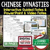 Chinese Dynasties Guided Notes and PowerPoints, Interactiv