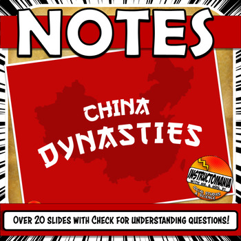 Preview of Chinese Dynasty Sui, Tang, Yuan, Song, Ming PowerPoint & Google Slides Notes