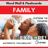 Chinese | EDITABLE Family Word Wall & Vocabulary Flashcards