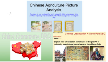 Preview of Chinese Economy DBQ's (Agriculture, Commerce, and Urbanization)
