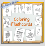 Chinese-English Bilingual Coloring Flashcards: Bundle 5 in 1