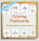 Chinese-English Bilingual Coloring Flashcards: Life Scenar