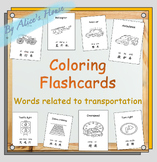 Chinese-English Bilingual Coloring Flashcards: Transportat