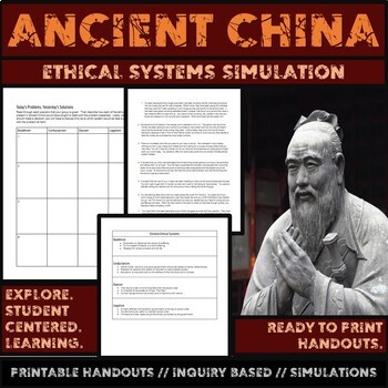 Preview of Chinese Ethical Systems Problem Solving Activity