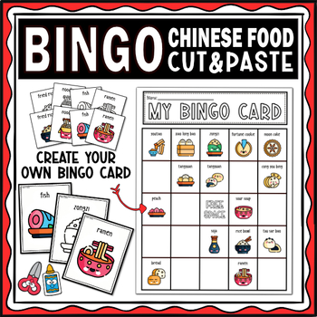 Preview of Chinese Food Bingo Game - Cut and Paste Activities