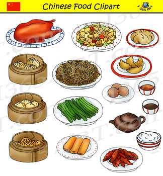 Preview of Chinese Food Clipart International Asian Food Graphics