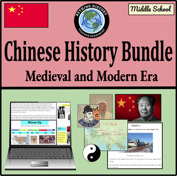 Preview of Chinese History Bundle | Medieval and Modern Era | Slides, Readings, Activities