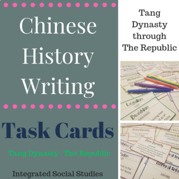 Preview of Chinese History Task Cards: Tang Dynasty - The Republic
