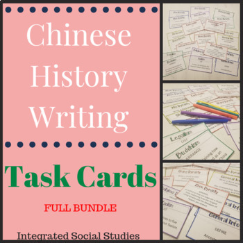 Preview of Chinese History Writing Task Cards: Full Bundle