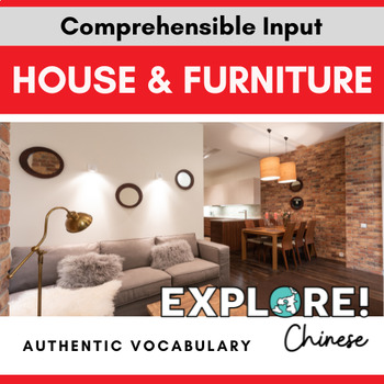 Preview of Chinese House & Furniture Authentic Vocabulary lesson - EDITABLE