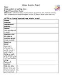 Chinese Invention Note Sheet - Plan for Project