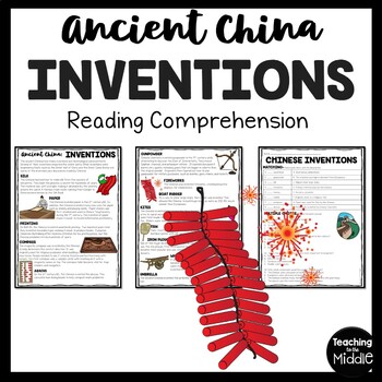 Preview of Chinese Inventions Reading Comprehension Informational Text Worksheet