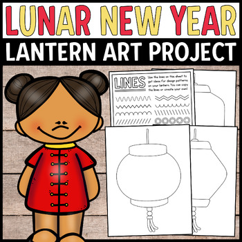 Preview of Chinese Lantern Art Project with Element of Art Line • Chinese New Year Lantern