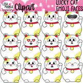 Chinese Lucky Cat Emoji Emotions Clipart