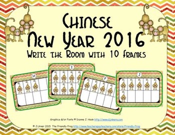 Preview of Chinese Lunar New Year 2016 - Counting with Ten Frames {Subitizing}