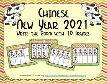 Preview of Chinese Lunar New Year 2021 - Counting with Ten Frames {Subitizing}