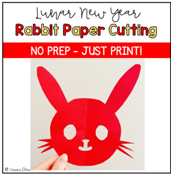 Happy Chinese New Year 2023 Year Of The Rabbit Paper Cut Style