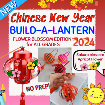 Preview of Chinese Lunar New Year 2024: BUILD A LANTERN Craft Activity| Sakura blossom Art