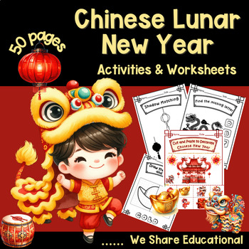 Preview of Lunar New Year Activity | Chinese new year  Dragon and Lantern Craft | Coloring