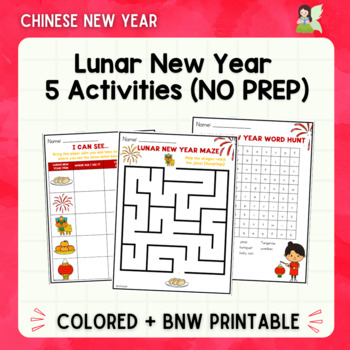 Preview of Chinese Lunar New Year Activities (Journals and Morning Work) - NO PREP