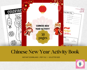 Preview of Chinese Lunar New Year Activity Book - 50 Pages of Fun