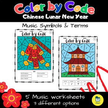 Preview of Chinese Lunar New Year Color by Code - Music Symbols and Terms