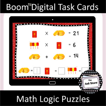 Preview of Chinese Lunar New Year Math Logic Puzzles Mixed Operation Boom Learning Cards