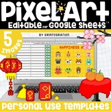 Chinese Lunar New Year Pixel Art Template DIY Digital Reso