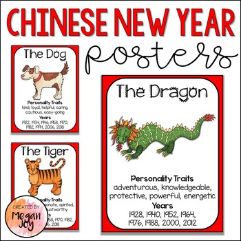 Chinese / Lunar New Year Posters by Joyful Learning - Megan Joy | TPT