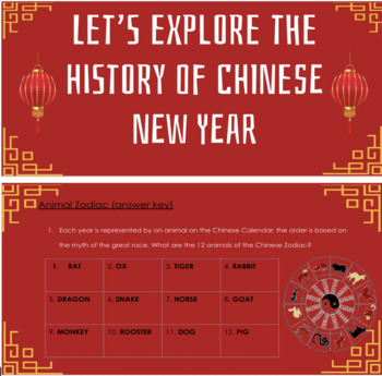 Preview of Chinese/Lunar New Year Slidedeck(history and classroom activities)- UPDATED 2023