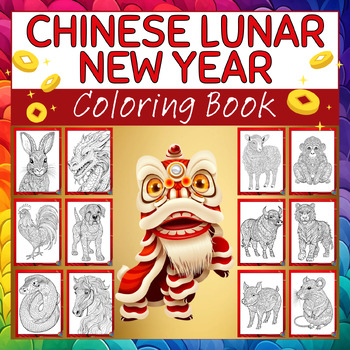 Preview of 2024 Chinese Lunar New Year - Zentangle Coloring Book Pages