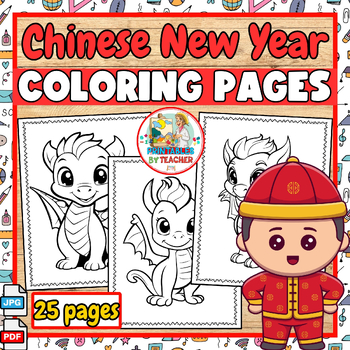 Preview of Chinese Lunar New Year coloring pages | Chinese New Year activities-worksheets