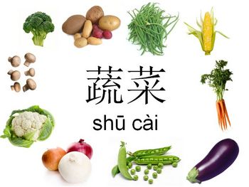 Preview of Chinese (Mandarin) Vegetable Vocabulary-Pictures, and Activities