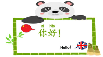 Preview of Chinese Mandarin classroom poster display Greeting中文板报