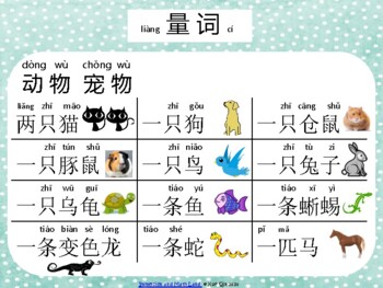 Preview of Chinese Measuring Words Posters and Resources