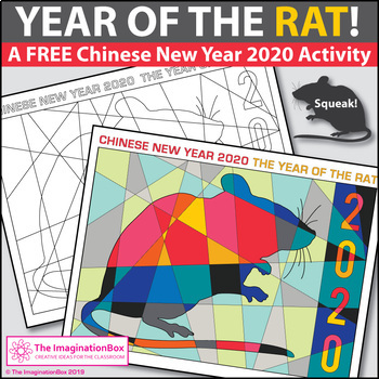 Chinese New Year 2020 Free Coloring Pages by The Imagination Box
