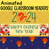 Chinese Lunar New Year 2024 Google Classroom animated head