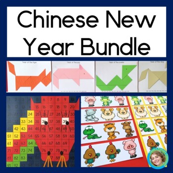 Preview of Chinese New Year 2024 Bundle | Tangrams 100s Charts Reading Writing Patterns