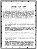 Chinese New Year 2024 - Passage & Quiz (Editable)