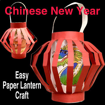 Preview of Chinese New Year 2024 Craft. Year of the Dragon Lantern Craft. Lunar New Year.