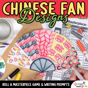 Preview of Chinese New Year 2024 Design a Fan: Art Sub Plans, Writing Prompts, & Template