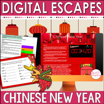 Preview of Chinese New Year 2024 - Digital Escape Room Activity - Lunar New Year 2024