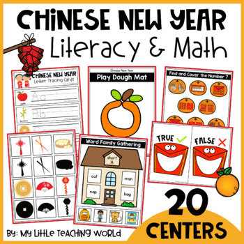 Preview of Chinese New Year 2024 Literacy & Math Centers