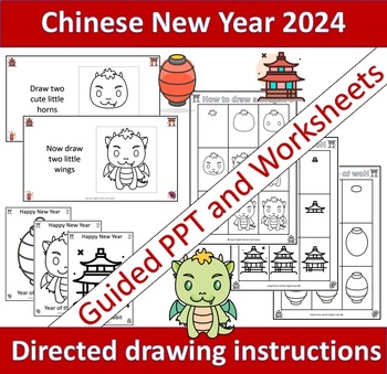 Preview of Chinese New Year 2024 Dragon Directed drawing instructions