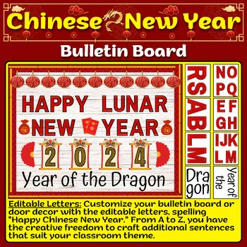 Chinese New Year 2024 Bulletin Board - Lunar New Year - Year of the ...