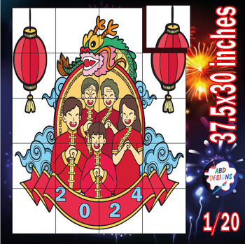Preview of Chinese New Year 2024 - Collaborative Art Poster Coloring