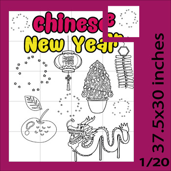 Preview of Chinese New Year 2024-Collaborative Art Poster Coloring, Embrace Unity&Tradition